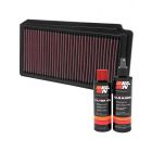 K&N Air Filter 33-2174 + Recharge Kit