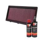 K&N Air Filter 33-2175 + Recharge Kit