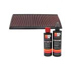 K&N Air Filter 33-2189 + Recharge Kit