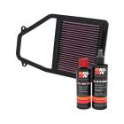 K&N Air Filter 33-2192 + Recharge Kit