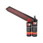 K&N Air Filter 33-2193 + Recharge Kit