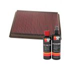 K&N Air Filter 33-2213 + Recharge Kit