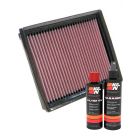 K&N Air Filter 33-2340 + Recharge Kit