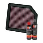 K&N Air Filter 33-2342 + Recharge Kit