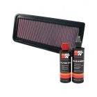 K&N Air Filter 33-2344 + Recharge Kit