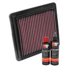 K&N Air Filter 33-2348 + Recharge Kit