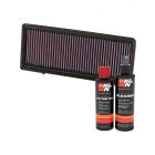K&N Air Filter 33-2374 + Recharge Kit