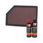 K&N Air Filter 33-2388 + Recharge Kit