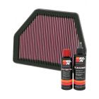 K&N Air Filter 33-2404 + Recharge Kit