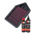 K&N Air Filter 33-2437 + Recharge Kit