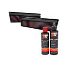 K&N Air Filter 33-2449 + Recharge Kit