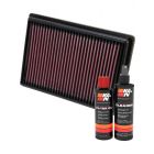 K&N Air Filter 33-2476 + Recharge Kit