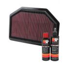 K&N Air Filter 33-2481 + Recharge Kit