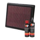 K&N Air Filter 33-2483 + Recharge Kit