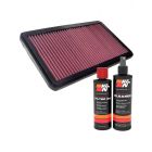 K&N Air Filter 33-2545 + Recharge Kit