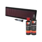 K&N Air Filter 33-2591 + Recharge Kit