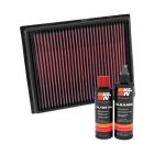 K&N Air Filter 33-2793 + Recharge Kit
