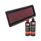 K&N Air Filter 33-2847 + Recharge Kit