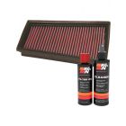 K&N Air Filter 33-2849 + Recharge Kit