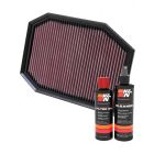 K&N Air Filter 33-2970 + Recharge Kit