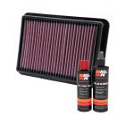 K&N Air Filter 33-2980 + Recharge Kit