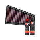 K&N Air Filter 33-2995 + Recharge Kit