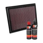 K&N Air Filter 33-3035 + Recharge Kit