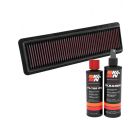 K&N Air Filter 33-3049 + Recharge Kit
