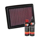 K&N Air Filter 33-3058 + Recharge Kit