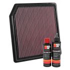 K&N Air Filter 33-3069 + Recharge Kit