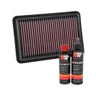 K&N Air Filter 33-3094 + Recharge Kit