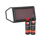 K&N Air Filter 33-3114 + Recharge Kit