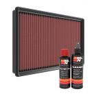 K&N Air Filter 33-3173 + Recharge Kit