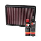 K&N Air Filter 33-5011 + Recharge Kit