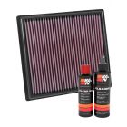 K&N Air Filter 33-5030 + Recharge Kit