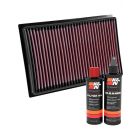 K&N Air Filter 33-5039 + Recharge Kit