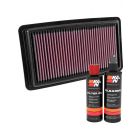 K&N Air Filter 33-5041 + Recharge Kit