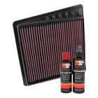 K&N Air Filter 33-5058 + Recharge Kit