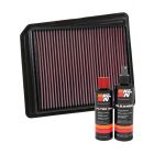 K&N Air Filter 33-5062 + Recharge Kit