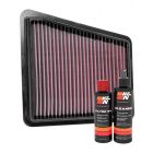 K&N Air Filter 33-5073 + Recharge Kit