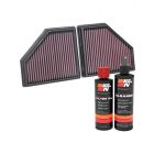 K&N Air Filter 33-5086 + Recharge Kit