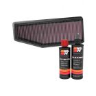 K&N Air Filter 33-5088 + Recharge Kit