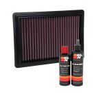 K&N Air Filter 33-5091 + Recharge Kit