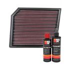 K&N Air Filter 33-5111 + Recharge Kit