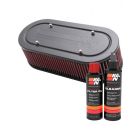 K&N Air Filter 56-1770-2 + Recharge Kit