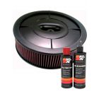 K&N Air Filter 61-2000 + Recharge Kit