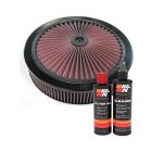 K&N Air Filter 66-3040 + Recharge Kit