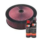 K&N Air Filter 66-3060 + Recharge Kit