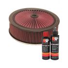 K&N Air Filter 66-3080 + Recharge Kit