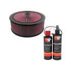 K&N Air Filter 66-3090 + Recharge Kit